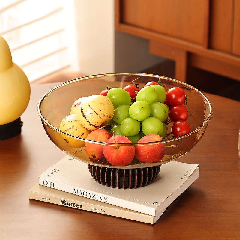 木纹果盘中古风家用客厅