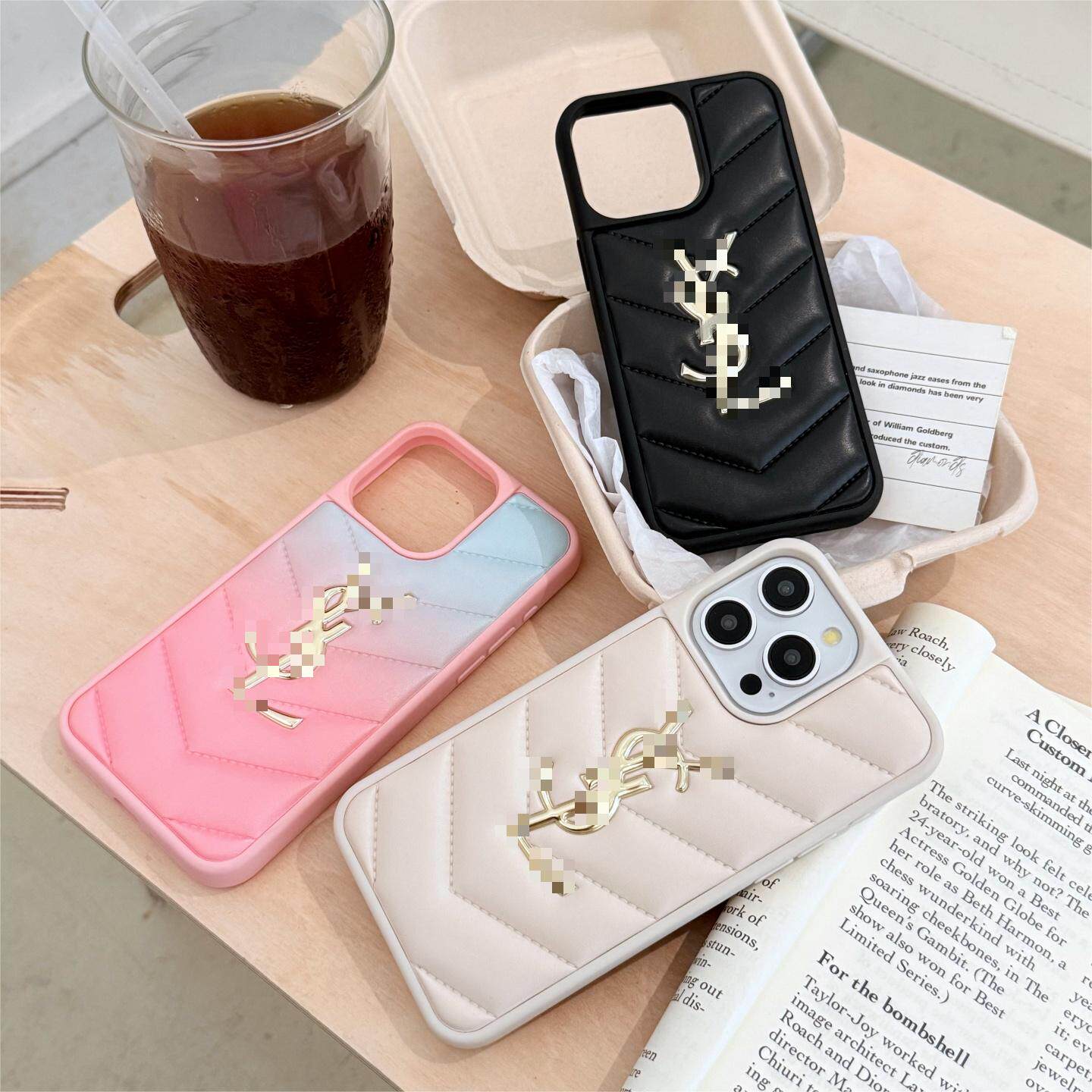 欧美潮牌皮质烫金iPhone手机壳