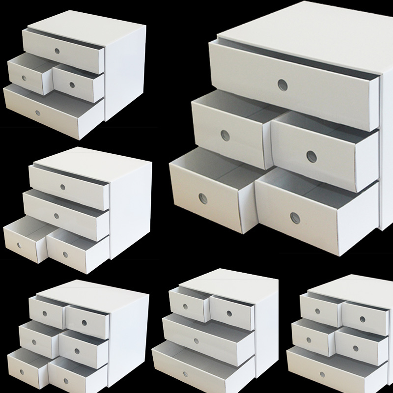 防水a4白卡纸质桌面收纳整理盒