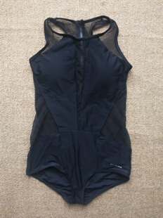 时尚 泳衣后拉链性感运动连体三角女士游泳衣