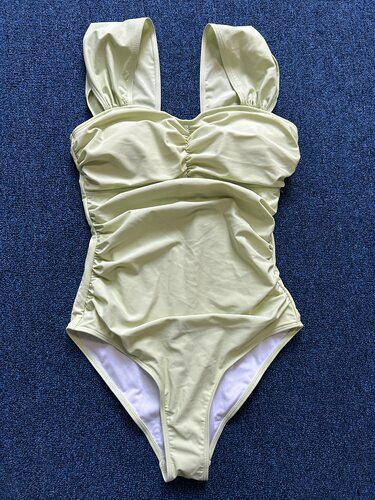 女游泳衣韩版连体简约气质款宽肩