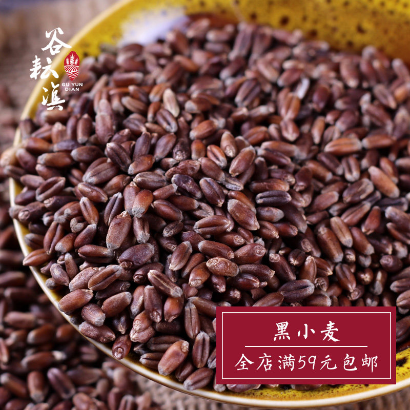 黑小麦粒农家新货全胚芽黑麦子麦仁种子带皮紫麦五谷杂粮粗粮500g