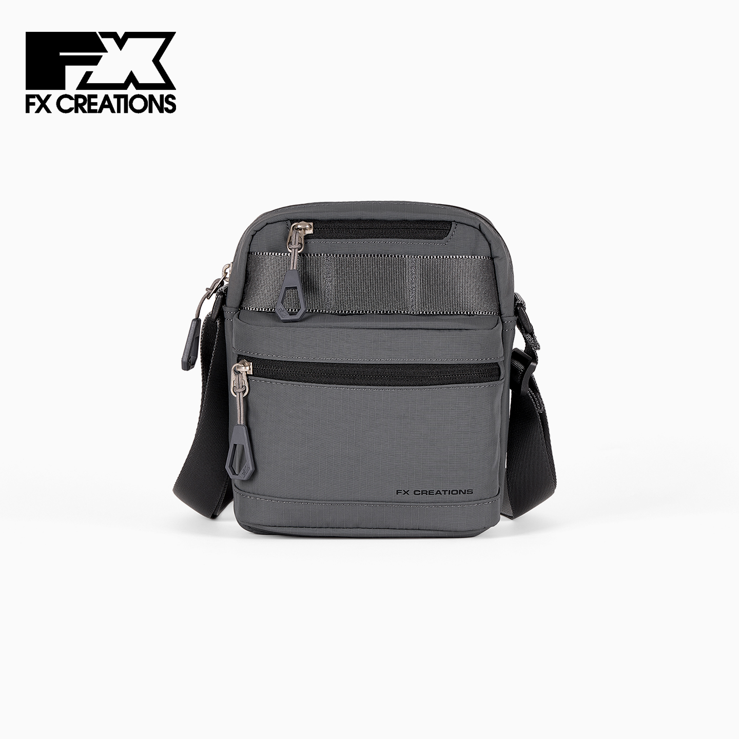 香港FXCREATIONS菲尔诗OGX时尚简约男士商务休闲灰调斜挎单肩包