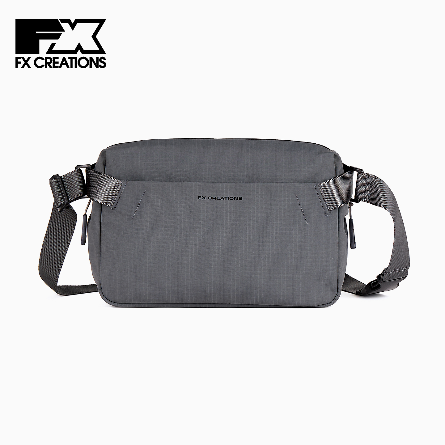 香港FXCREATIONS菲尔诗OGX时尚简约男士休闲商务灰调斜挎单肩包