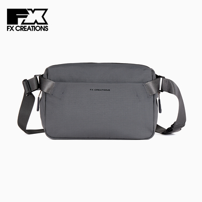 香港FXCREATIONS菲尔诗OGX时尚简约男士休闲商务灰调斜挎单肩包