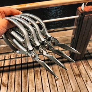 升级版 日货 铝合金不锈钢厨房强力剪刀 家用多功能鸡骨剪刀