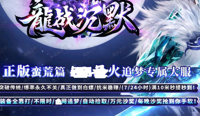 龙战沉默正版蛮荒篇复古单职业传奇版本-光柱-沙捐-GOM引擎