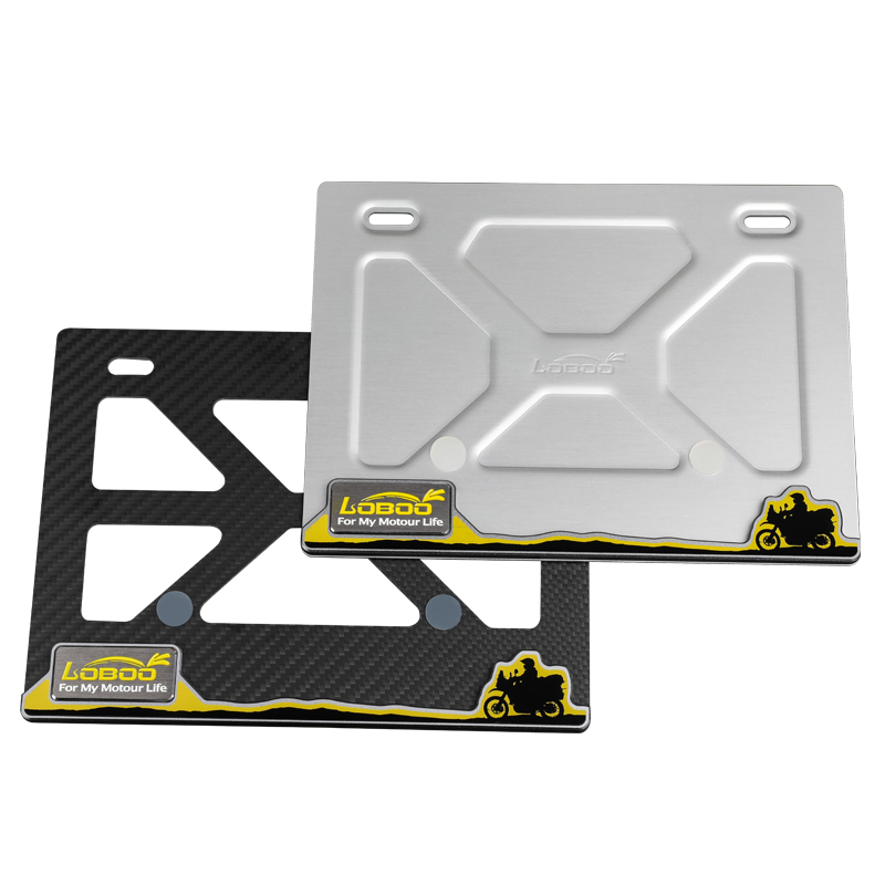 loboo碳钎维铝合金摩托车牌照框
