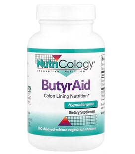 Nutricology 美国 ButyrAid 100 粒缓释素食胶囊 肠道 胃 反流