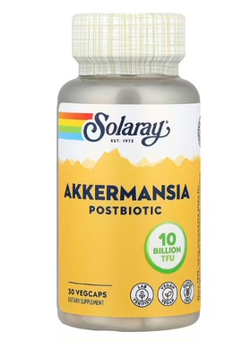 Solaray Akkermansia Postbiotic10 Billion TFU30 粒素食阿克曼