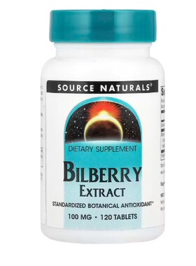 Source Naturals bilberry 眼睛 花青素 越橘提取物 100mg 120 片