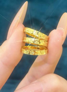 樱花碎碎冰沙金戒指仿真