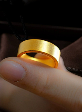 古法宽版素圈戒指女轻奢