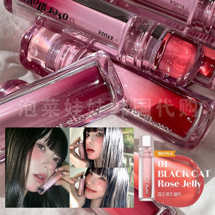 RIZE联名~韩国EUTDE/爱丽over glowy tint水光镜面亮泽唇釉唇彩01