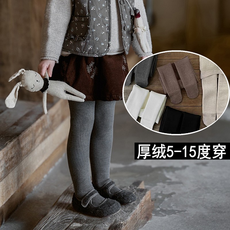 薄绒保暖加厚冬季韩版儿童连裤袜