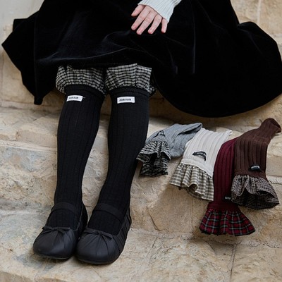 女童中筒袜纯棉外穿潮