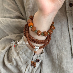 有野青青「何如明月自由人」原创中式设计佛手金刚108颗手串佛珠