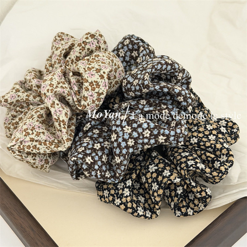 复古小碎花布艺大肠发圈气质百搭马尾发绳韩版扎头绳田园风绑头花,饰品/流行首饰/时尚饰品新,发饰,淘宝优惠券,粉丝福利购,淘宝优惠卷