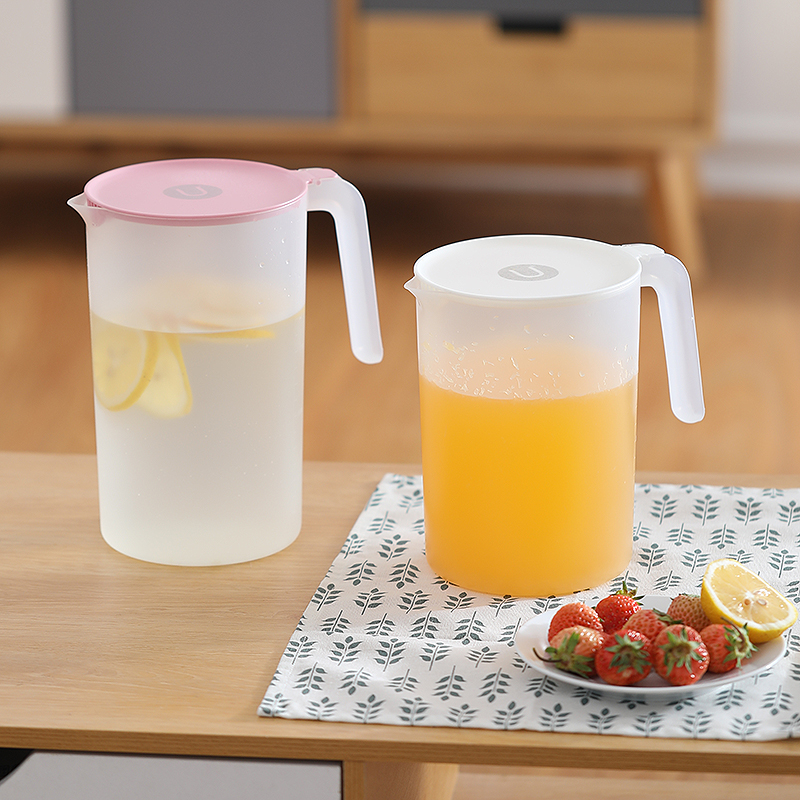 家用耐高温冷水壶塑料大容量凉水壶奶茶店耐热茶水壶果汁壶带盖