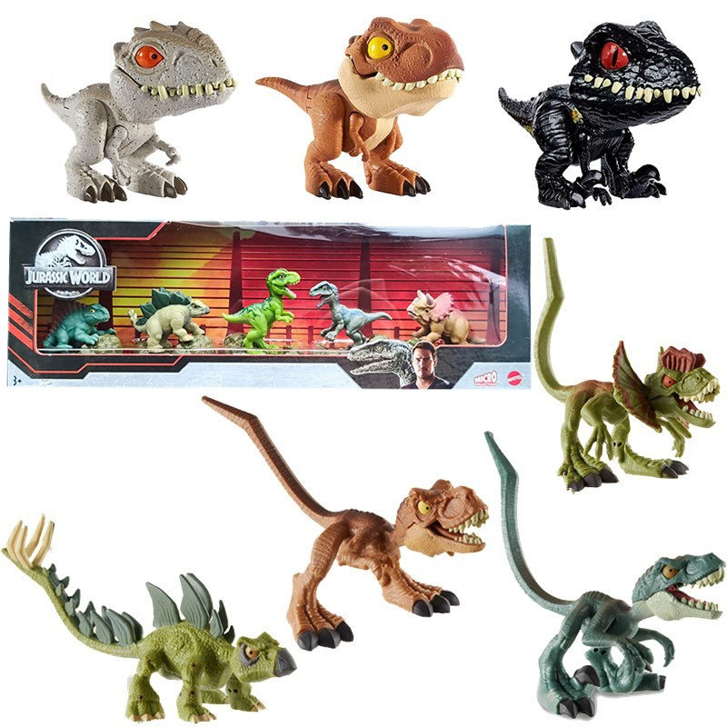 美泰侏罗纪世界迷你百变可塑小恐龙gyx92手指恐龙嘴部可咬霸王龙