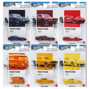 现货-风火轮银标高普潘通色卡套保时捷科迈罗大众冬瓜车小车模型