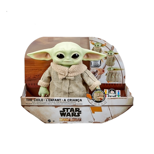 美泰星球大战曼达洛人尤达宝宝背包遥控可动玩具公仔玩偶手办模型
