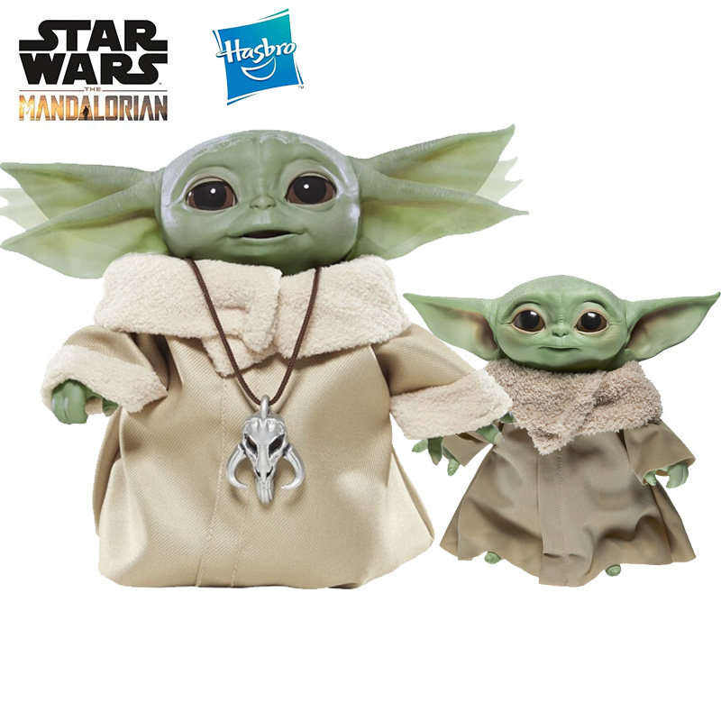 孩之宝星球大战尤达宝宝曼达洛人yoda baby发声互动可动公仔手办