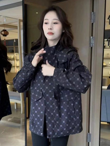 欧货时尚休闲防风冲锋衣外套女2024春季新款复古百搭减龄风衣夹克