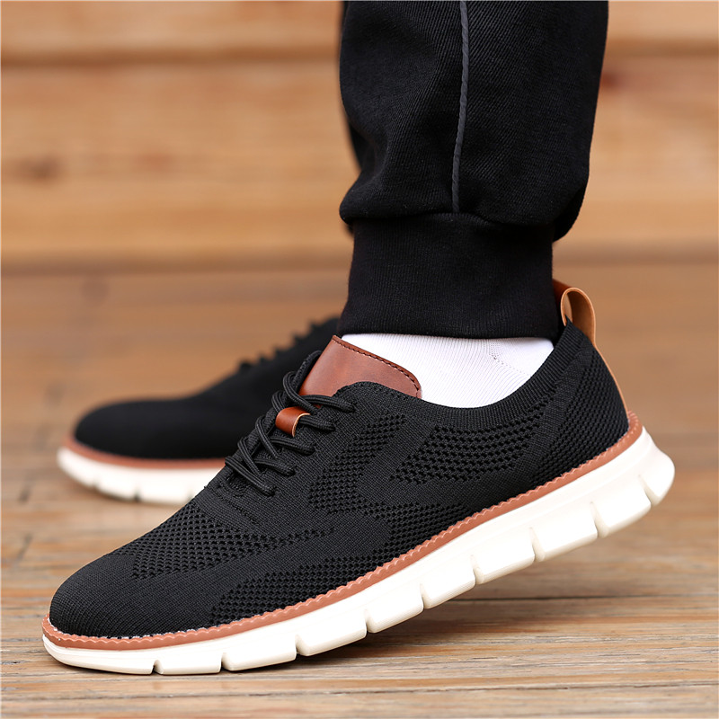 2026秋季透气男鞋轻便防滑舒适软底网面运动鞋男款跑步鞋休闲鞋子