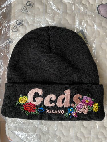 毛线帽GCDS现货黑色潮流时尚