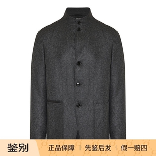 羊绒大衣外套 Zegna 杰尼亚西装夹克 2025秋冬款 深灰色男装