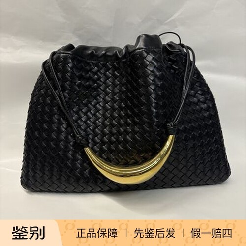 BV女包抽绳羊皮编织手提肩包 金属把手 Bottega Veneta葆蝶家2026