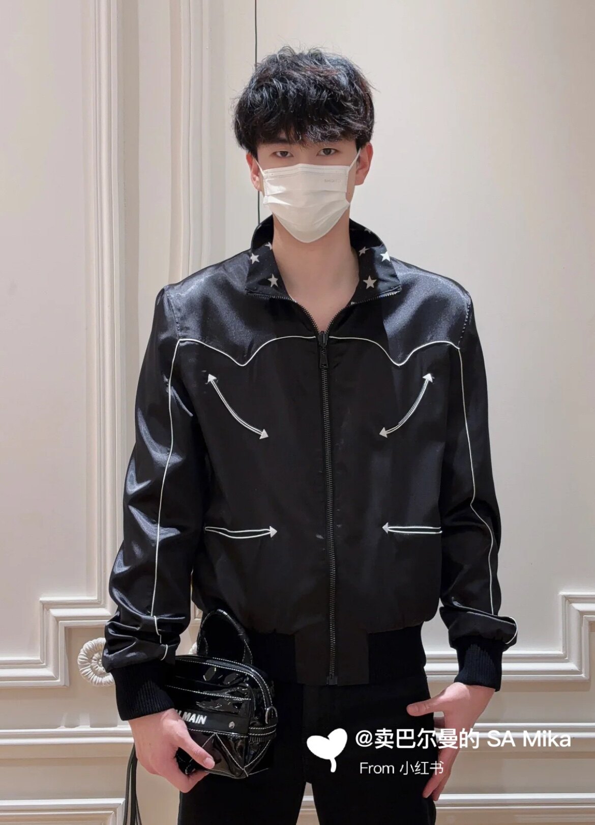 男士立领夹克外套 双色两面穿 balmain巴尔曼 2024春季新款男装