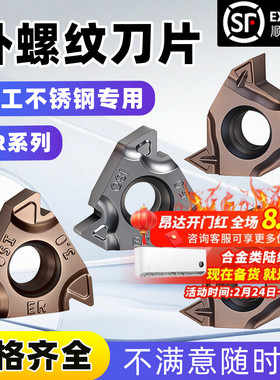 外螺纹刀片16ERAG60/14w/1/2.0ISO螺丝车刀软钢不锈钢数控车刀粒