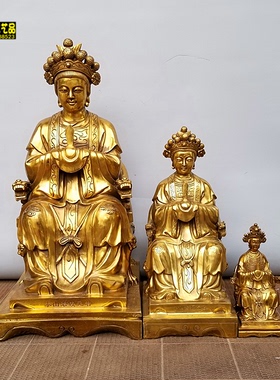 纯铜碧霞元君像泰山圣母