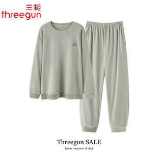 三枪睡衣男士秋冬季海岛绒休闲男款加绒家居服冬天薄款珊瑚绒套装