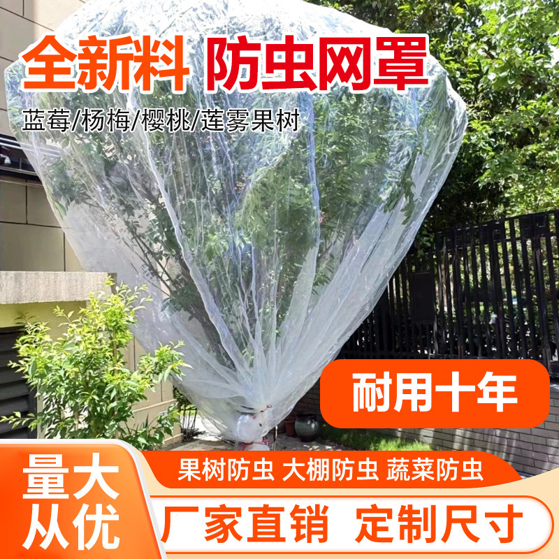 防虫网网罩大棚莲雾蓝莓网桃树杨梅树防鸟网罩罗幔蚊帐防鸟罩全罩