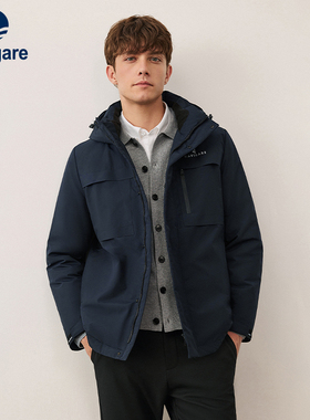 【三防】Navigare意大利小帆船新款连帽羽绒服男冬季休闲保暖外套