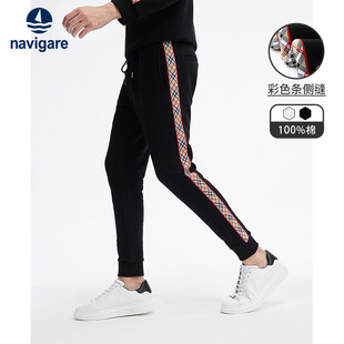 束脚卫裤 Navigare意大利小帆船运动裤 纯棉休闲长裤 新款 男2023春季