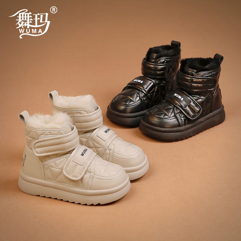 舞玛女童冬季加绒雪地靴