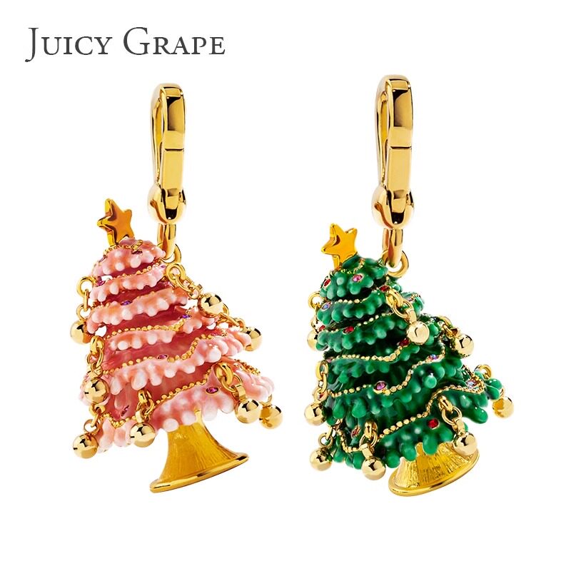 Juicy Grape圣诞树项链吊坠创意可打开趣味节日新款圣诞礼物送人