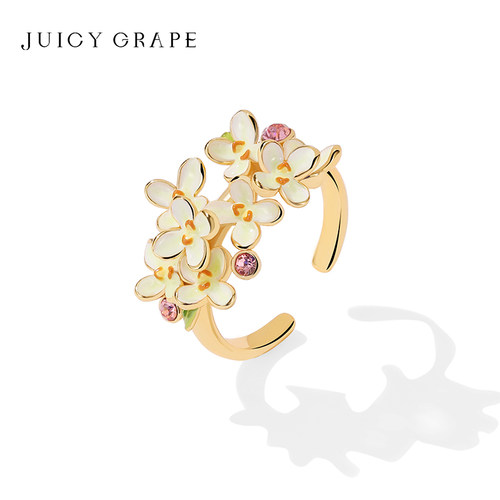 JuicyGrape原创浪漫桂花戒指