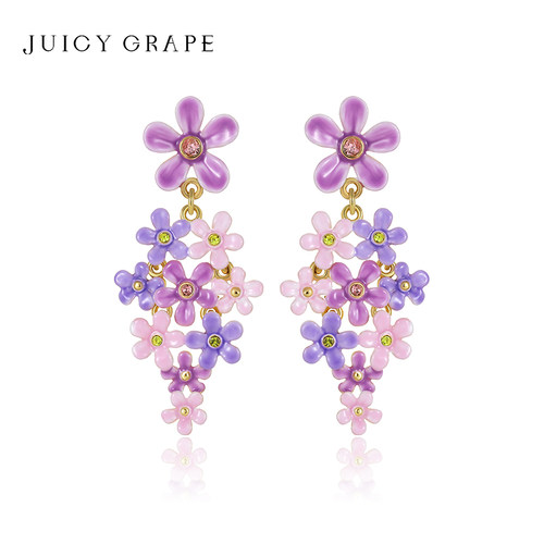 JuicyGrape勿忘我小花耳环法式