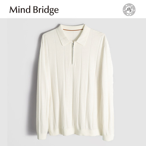 MindBridge 蚕丝羊毛混纺/秋冬防风保暖内搭针织衫毛衣打底男MA94