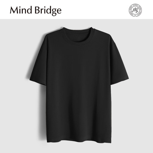 MindBridge夏季230g长绒棉重磅圆领休闲宽松短袖T恤透气潮t男MA14