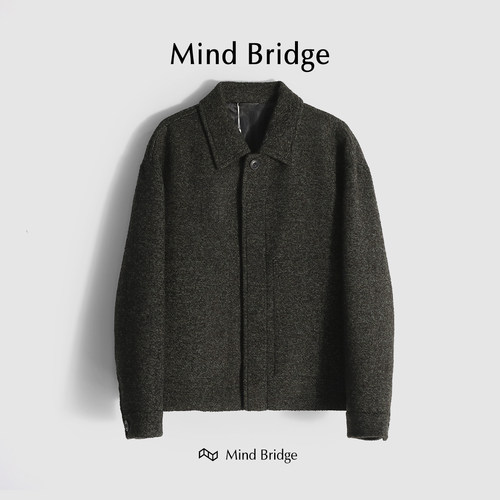 MindBridge防风保暖毛呢大衣羊毛