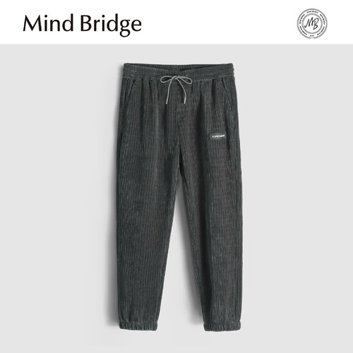 MindBridge 复合灯芯绒/秋冬防风保暖加绒直筒休闲裤抽绳束脚MA65