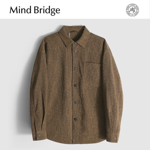 MindBridge肌理棉感/定织提花/冬季防风保暖衬衫式棉服夹克男MACQ