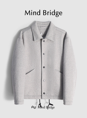 MindBridge【鸢尾园游会】绵羊毛宽松休闲翻领夹克外套保暖 M4220