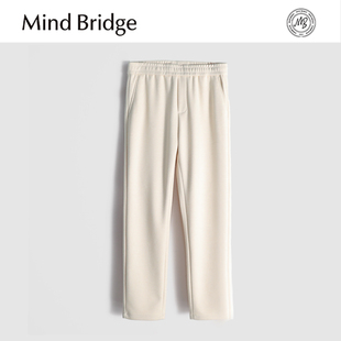 MABS 秋冬宽松直筒保暖休闲抽绳卫裤 MindBridge羊毛混纺 蓄热锁温